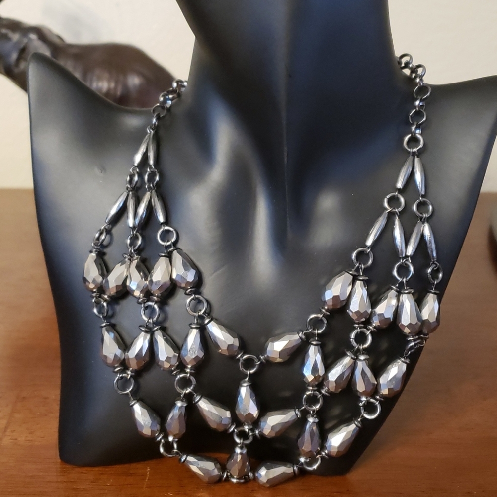 Black stone necklace